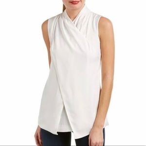 CABI #3259 White Wraparound Sleeveless Blouse